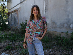Sumi Blue Camisa